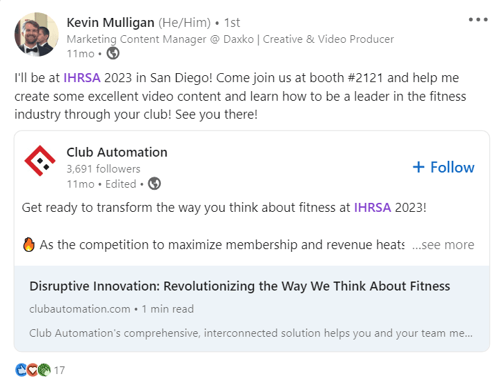 IHRSA post