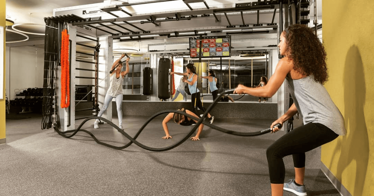 people workingout at the club