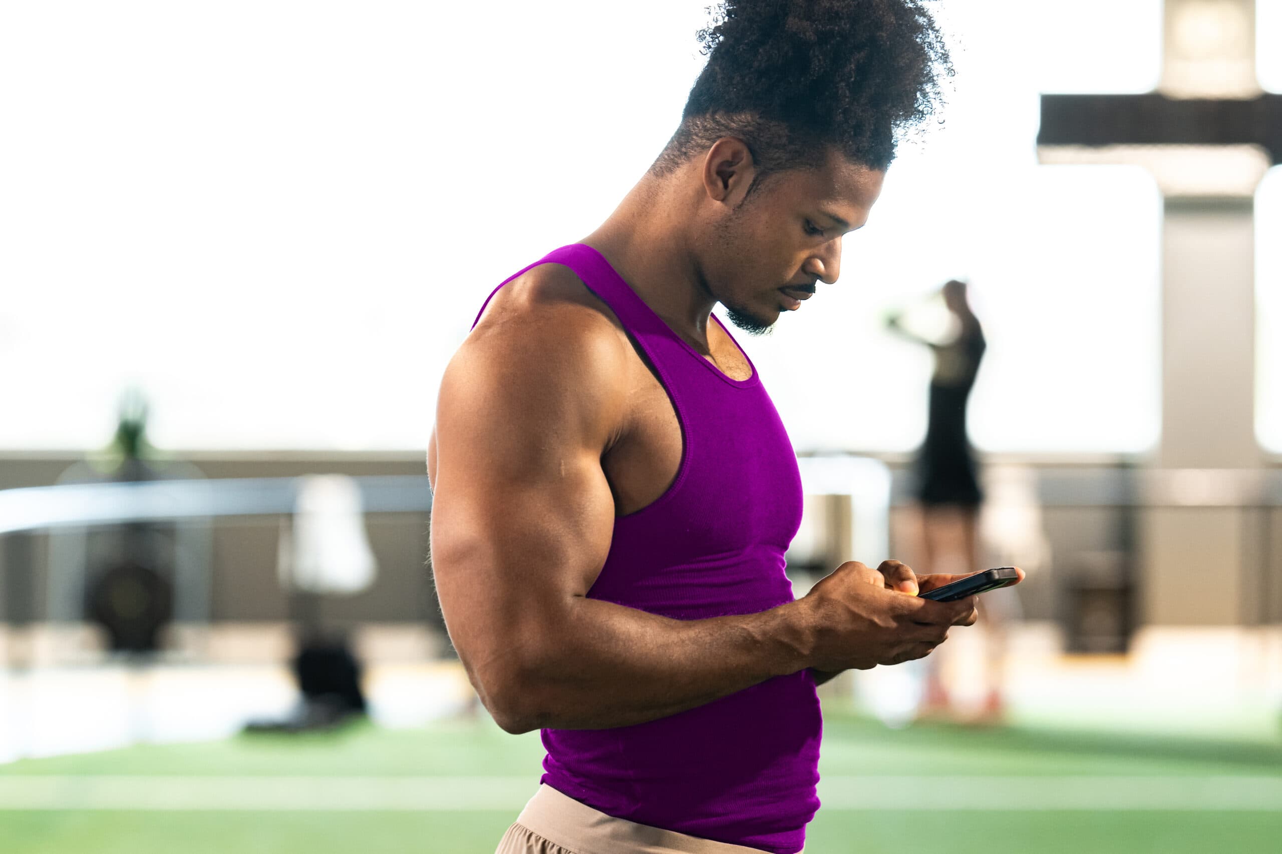 Fitness club team using cloud-based club management software dashboard