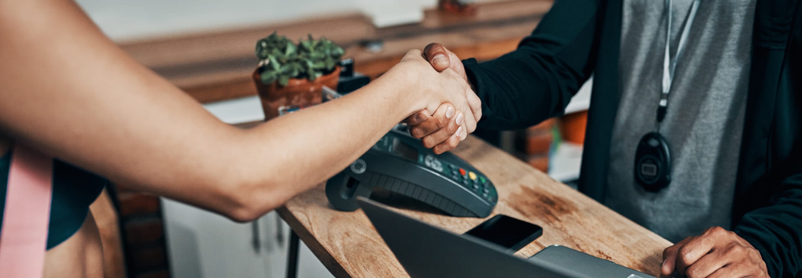 two people shaking hands