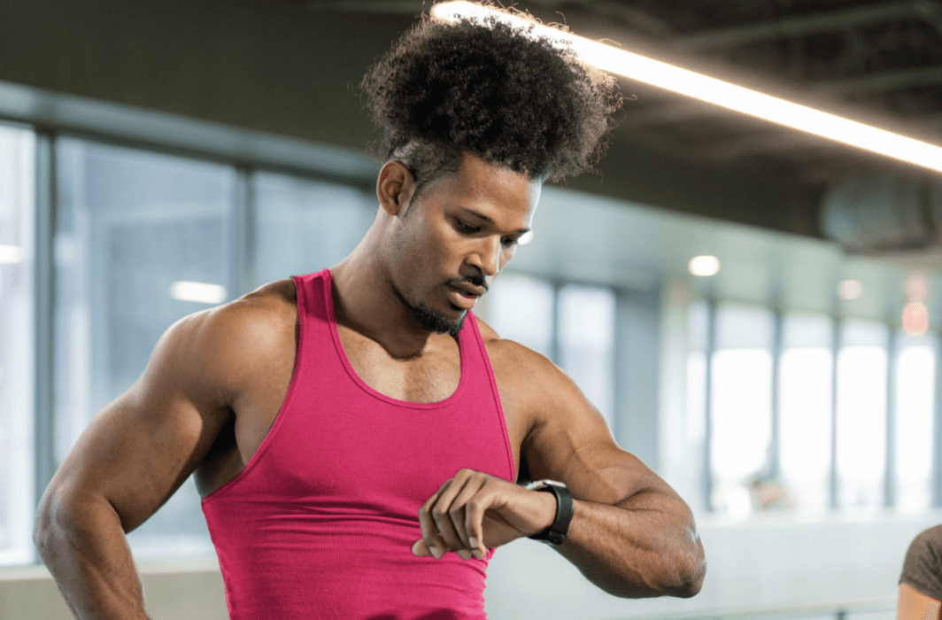 a person checking out the smartwatch