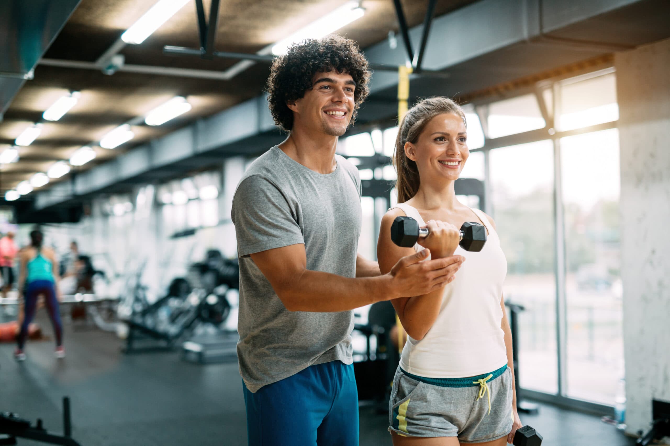 Personal training in gym