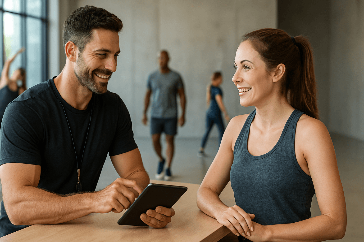 Digital Contracts and Waivers for New Gym Members on a Tablet Screen