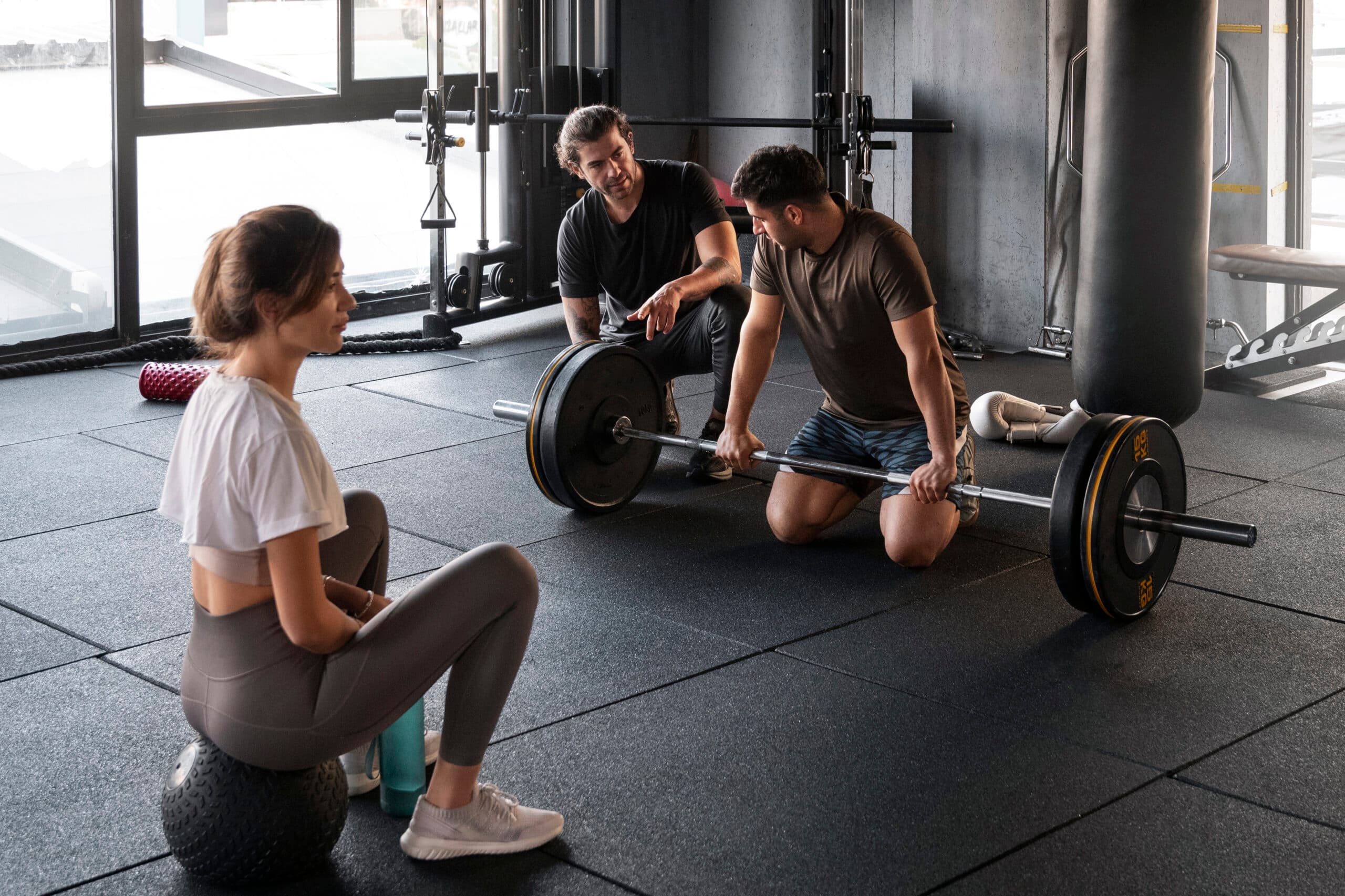 Personal training in gym