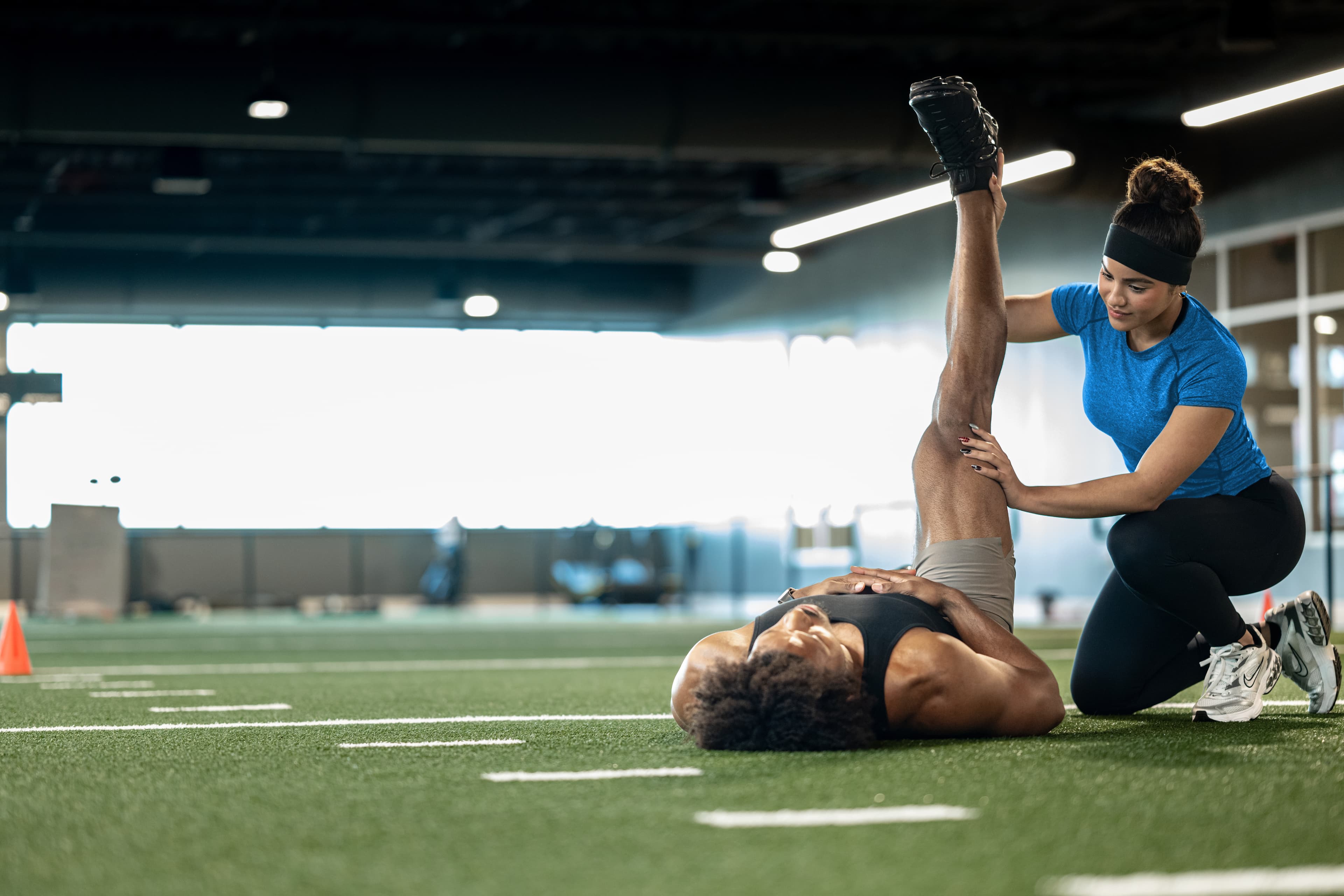Couple doing cardio workout
