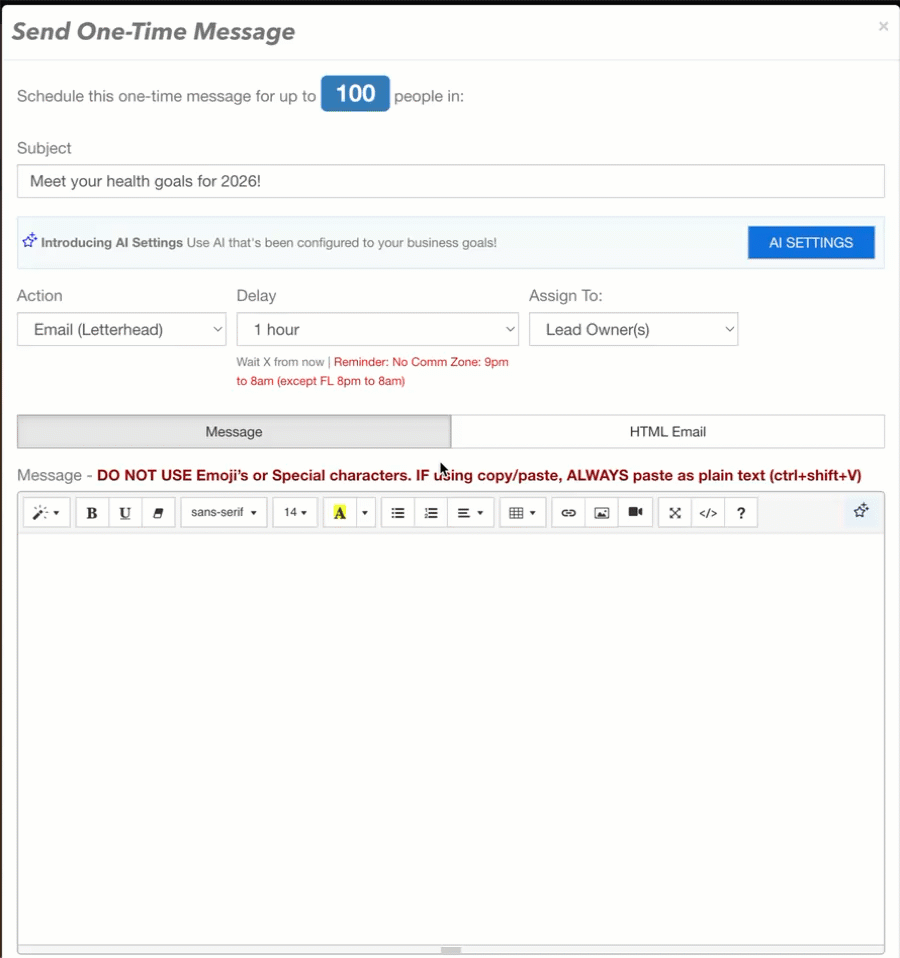 Engage Pro AI composition tool