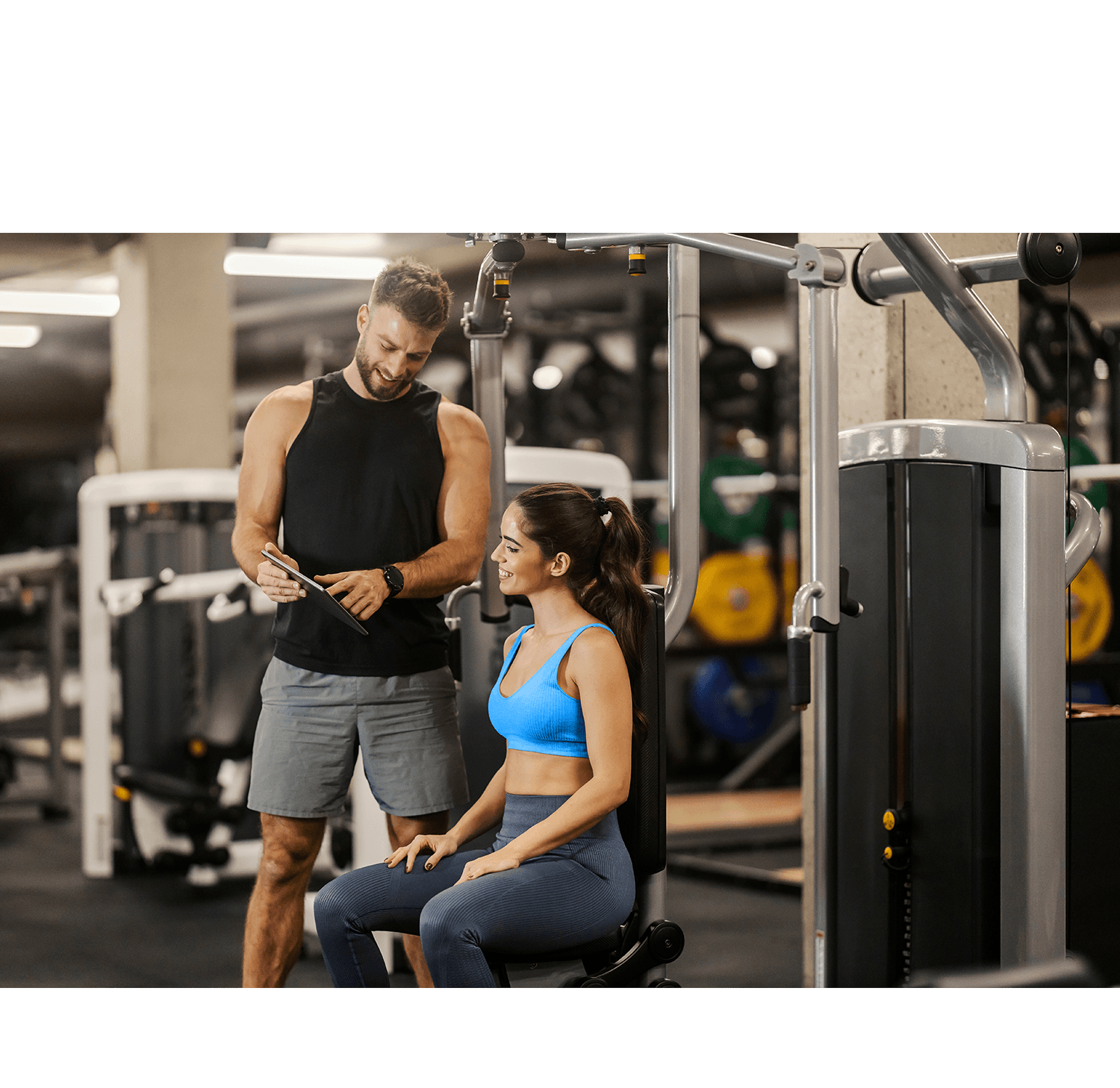 Gym reporting software dashboard showing fitness KPIs and performance metrics